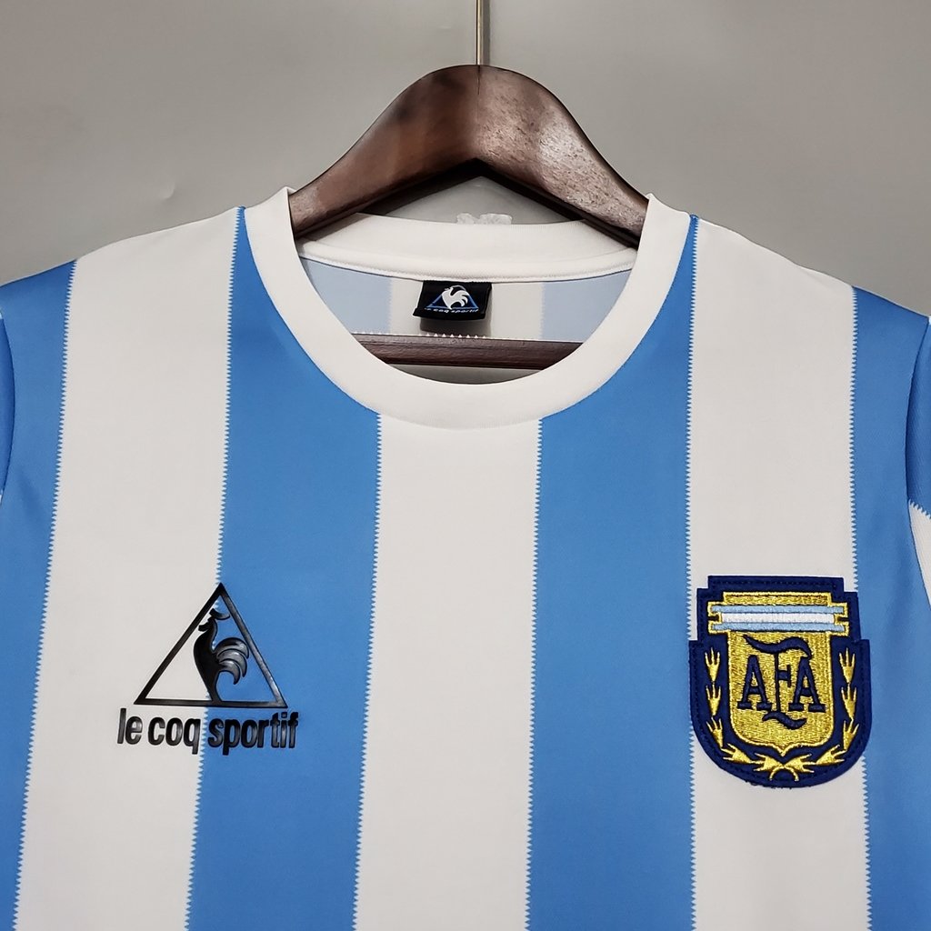 Camiseta Versión Fan Argentina Local Mundial 1986