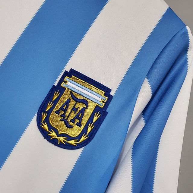 Camiseta Versión Fan Argentina Local Mundial 1986
