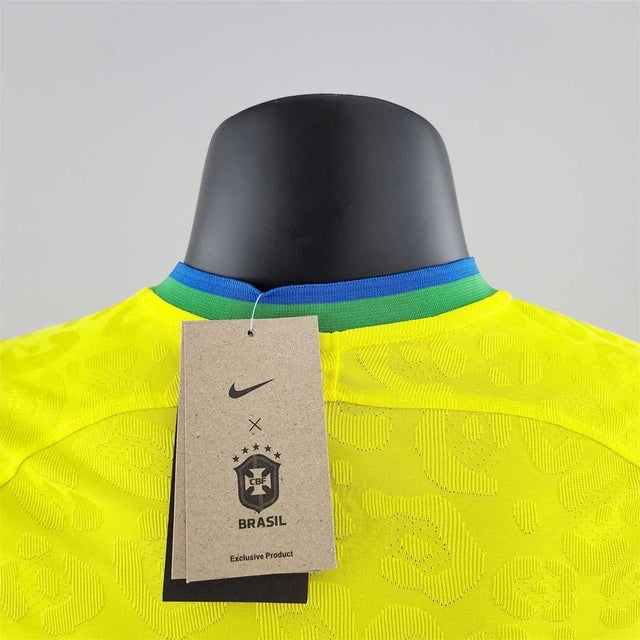 Camiseta Versión Jugador Brasil Local Qatar 2022