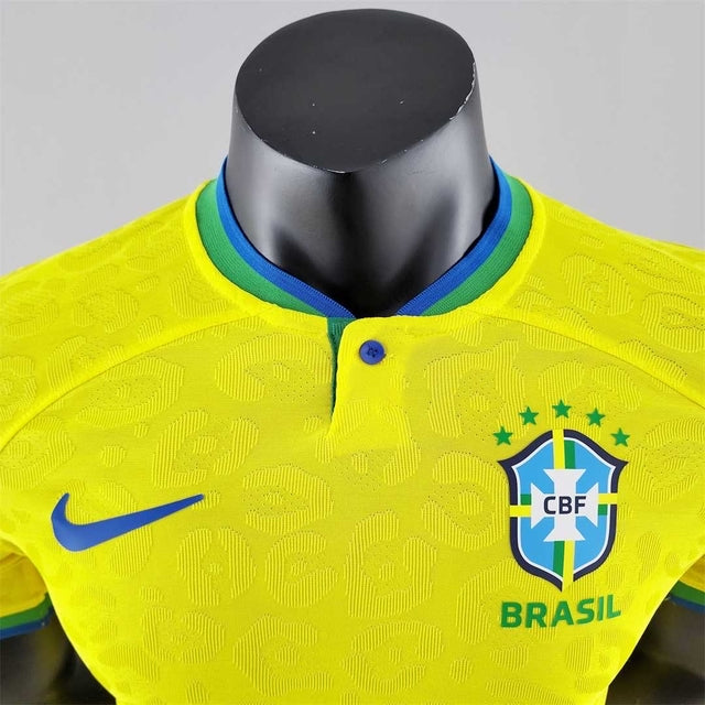 Camiseta Versión Jugador Brasil Local Qatar 2022