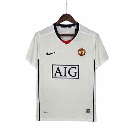 Camiseta Versión Jugador Manchester United Blanca 2008