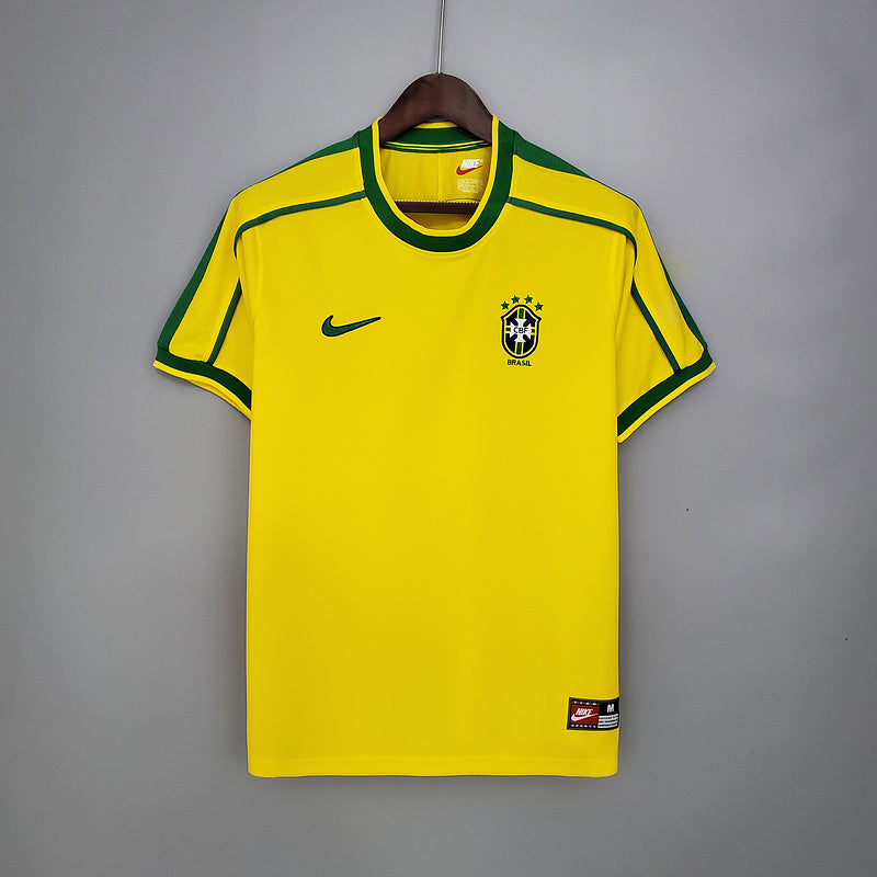 Camiseta Versión Jugador Brasil Local Mundial 1998