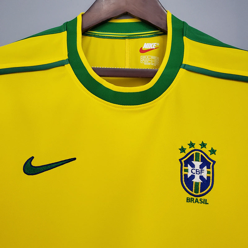 Camiseta Versión Jugador Brasil Local Mundial 1998